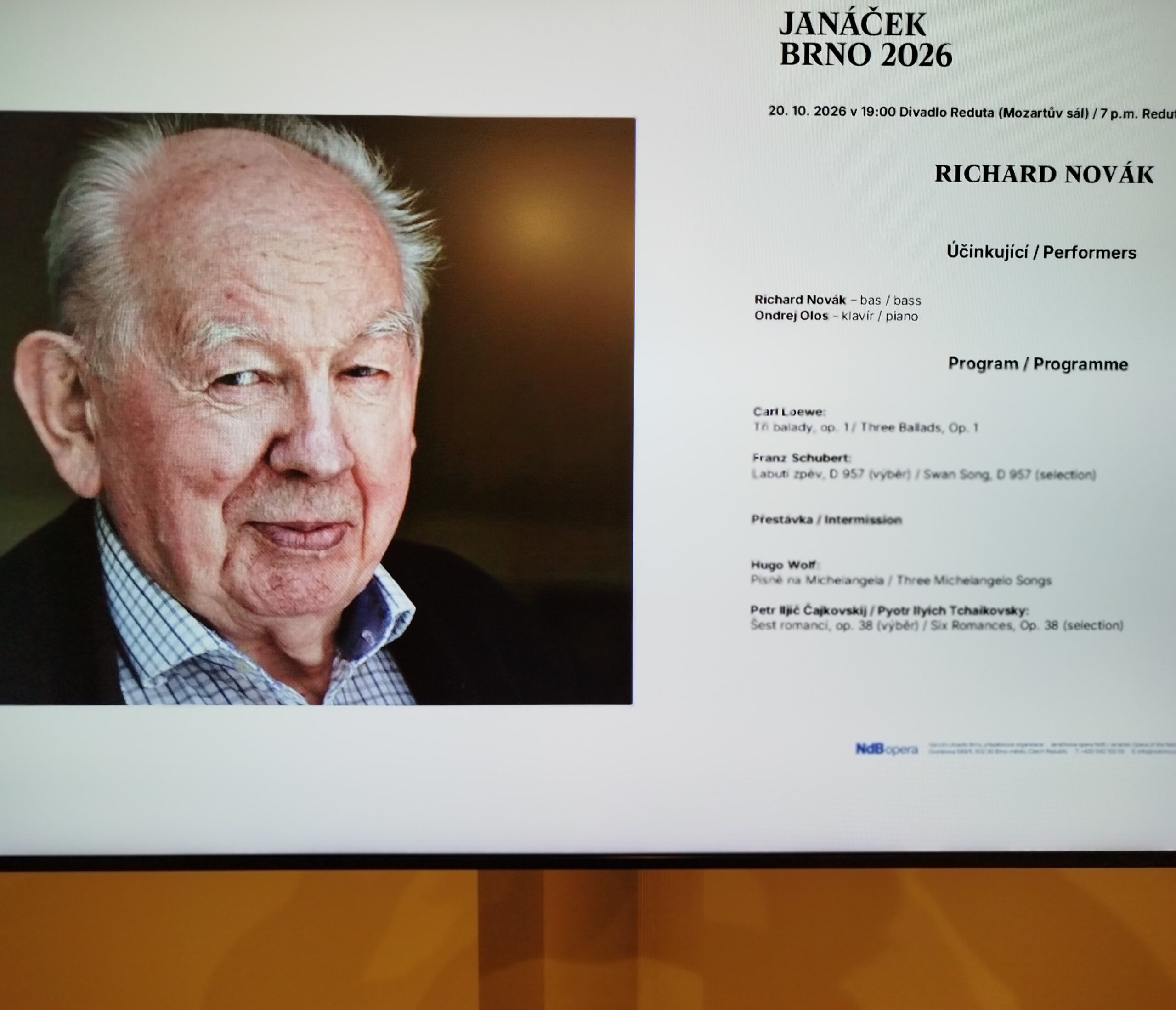 Richard Novák oslavil své 95. narozeniny zpěvem